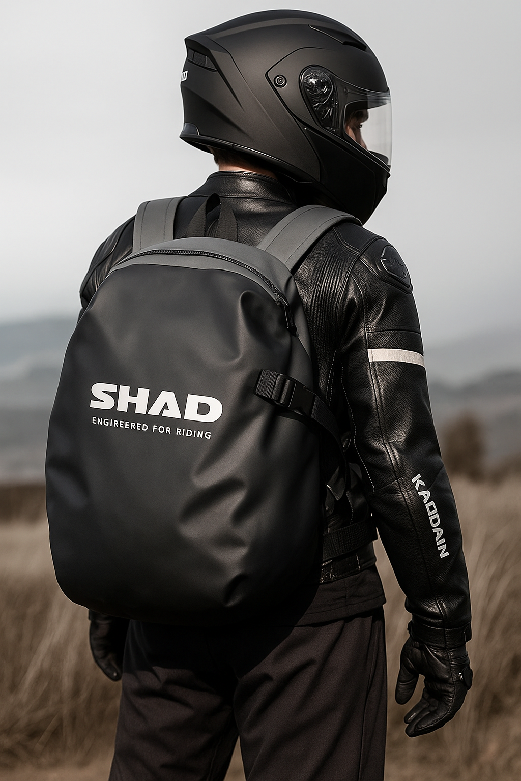 Waterproof Motorcycle Bag wearing a Bike Rider!