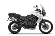 4P System side mounts on Triumph Tiger 800 - Providing strong structure for adventure trips.