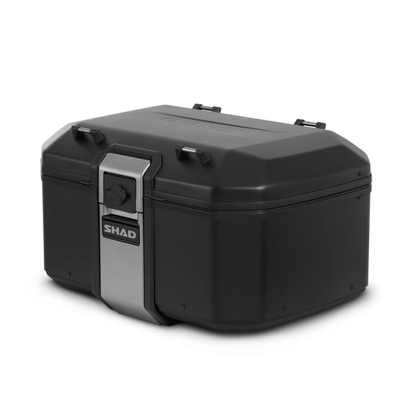 SHAD TERRA TR55 BLACK Aluminum Top Case (2) Helmets | SHAD