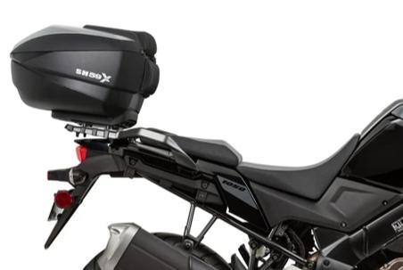 SHAD SH58X expandable top case - side view / closeup - Suzuki VStrom 1050 / XT.