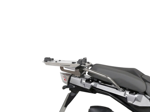 Sleek and discrete top mount on BMW R1250GS Adventure - Ideal for Motorcycle Travel.