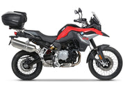 Sleek and discrete top mount and SH58X top case on BMW F750GS - Ideal for Motorcycle Travel.