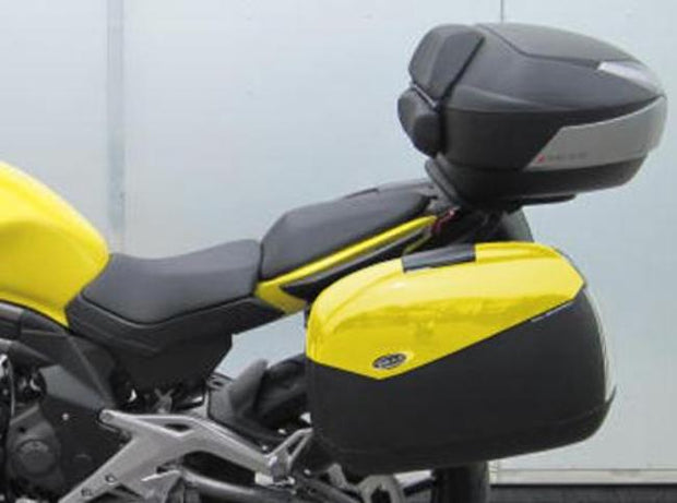 ER6 N / Ninja 650 Side Mount  (12-16) - Side Mount with SH43 - Yelow Color Panel with Top Case Mounted